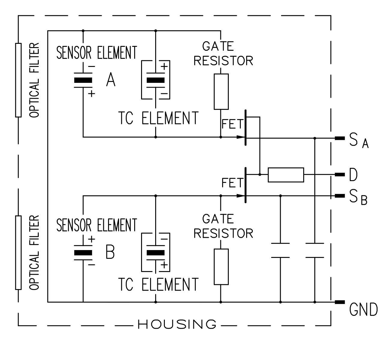 Excelitas PYS 3428 TC schematic