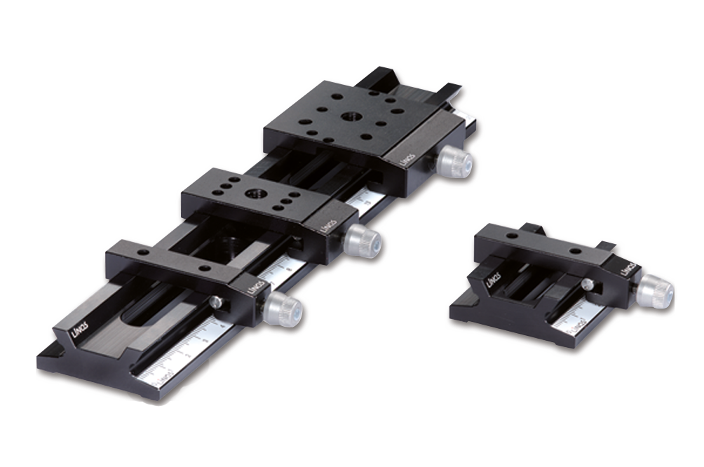 Application Example: Rail FLS 40, 200 and 40 mm long with various Carriers FLR 40