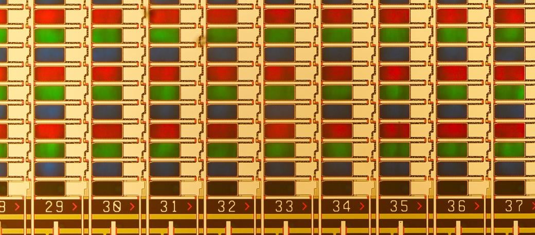 Flat panel inspection via optics for excellent color correction