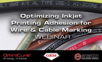 Optimizing Inkjet Printing Adhesion for Wire & Cable Marking Webinar